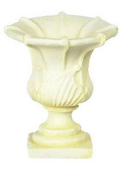 Dollhouse Miniature Cesar's Urn, Ivory, 6Pcs